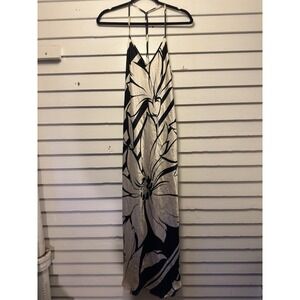 Victoria's Secret Vintage Y2K 100% Silk Small Floral Maxi Slip Dress Tropical M